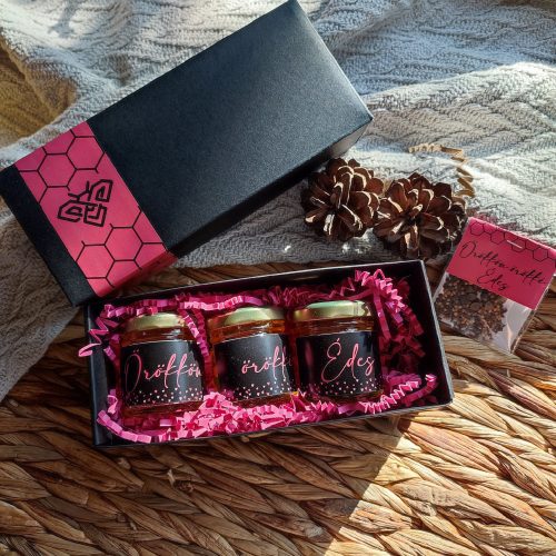 Exkluzív mézválogatás ajándékcsomag, fuxia