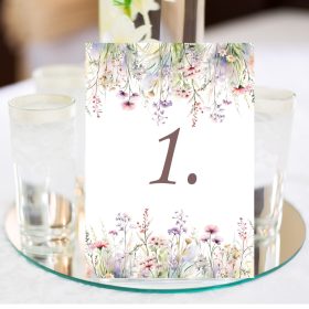 Aszatlszám esküvőre "Virágos mező"