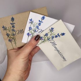   Virágmagok miniborítékban "Levendulás " mintával