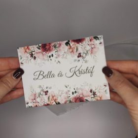   Virágmagok miniborítékban "Blush burgundy peonies"