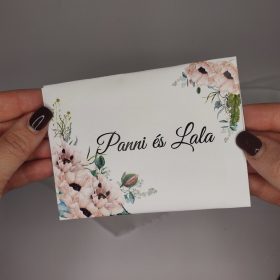   Virágmagok miniborítékban "Boho poppies" mintával