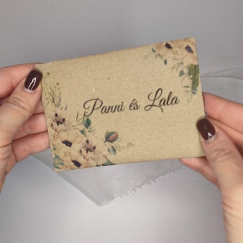 Virágmagok miniborítékban "Boho poppies" mintával