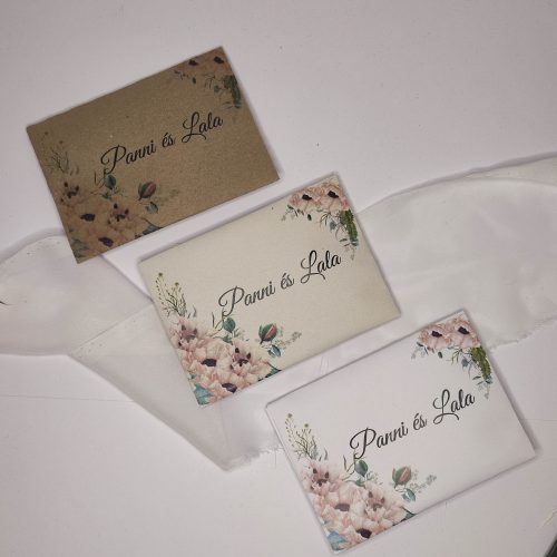 Virágmagok miniborítékban "Boho poppies" mintával