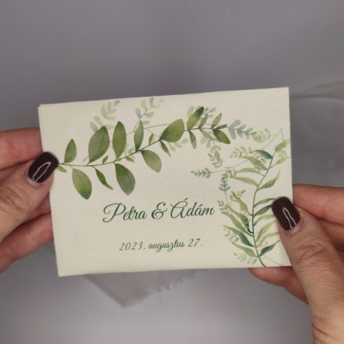 Virágmagok miniborítékban "Greenery" mintával