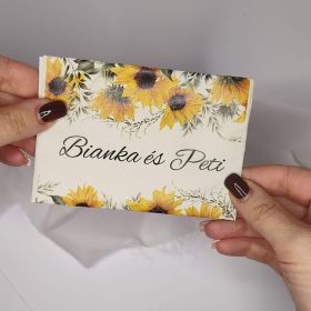   Virágmagos köszönőajándék miniborítékban, "Napraforgós 1" design