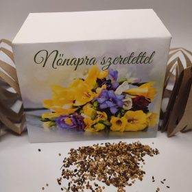 Virágmagos miniboríték, frézia mintával