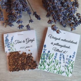   Virágmagos köszönőajándék, "Levendulás" design"