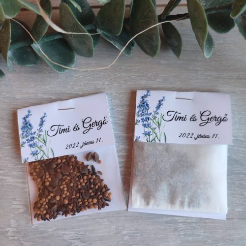 Virágmagos köszönőajándék, "Levendulás" design"