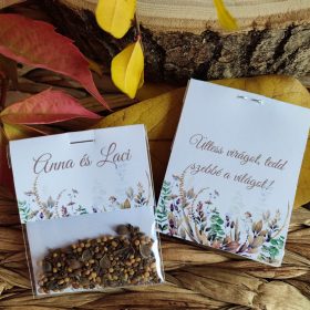   Virágmagos köszönőajándék, "Őszi erdő 1" design