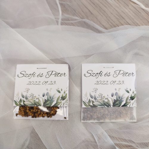 "Sage green" virágmagos köszönőajándék