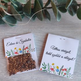   Virágmagos köszönőajándék, "Vadvirágos" design