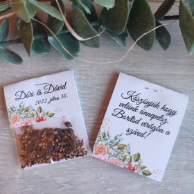   Virágmagos köszönőajándék, "Színes virágos" design