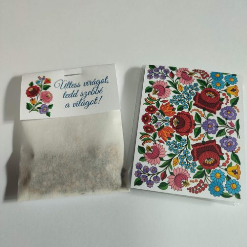 Virágmag kalocsai mintával