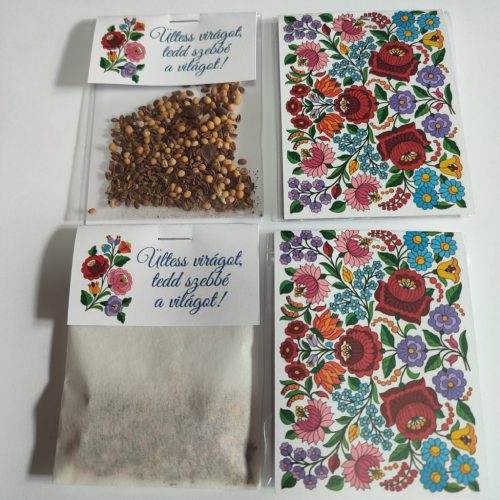 Virágmag kalocsai mintával