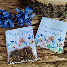   Virágmagos köszönőajándék, "Búzavirágos" design