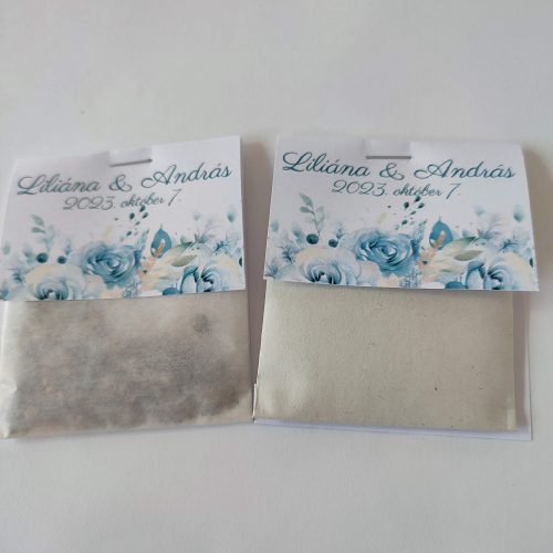 Virágmagos köszönőajándék, Dusty blue design