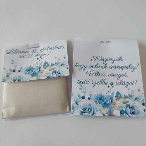 Virágmagos köszönőajándék, Dusty blue design