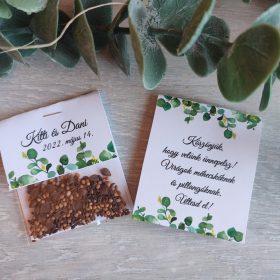   Virágmagos köszönőajándék, "Eukaliptusz" design