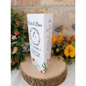 Menüháromszög, "Mezei virágos" design