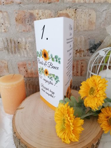 Menüháromszög, "Napraforgós" design