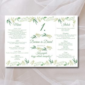 Menüháromszög, "Zöld leveles" design