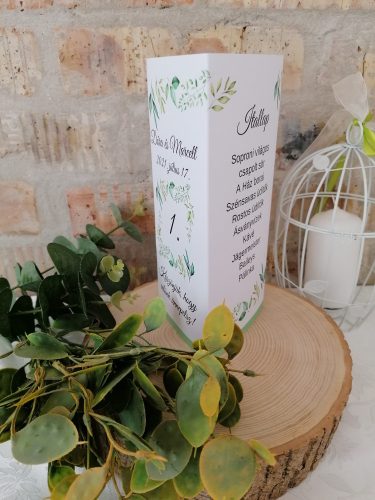 Menüháromszög, "Zöld leveles" design