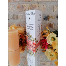 Menüháromszög, "Színes virágos" design