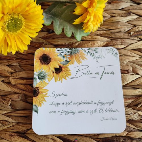 Napraforgós esküvői meghívó szett