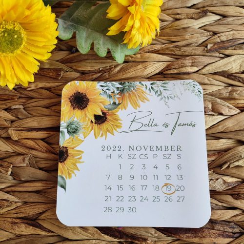 Napraforgós esküvői meghívó szett