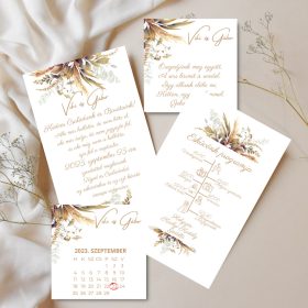 "Őszi erdő 2" esküvői meghívó szett
