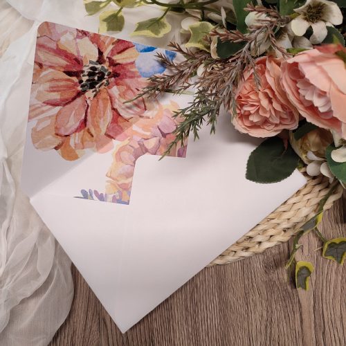 Búzavirágos meghívó szett