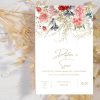 "Bloom" esküvői meghívó, egyoldalas