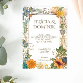 Marigold egyoldalas esküvői meghívó
