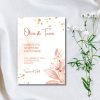 Rosegold esküvői meghívó, egyoldalas