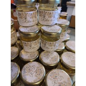 Miniméz vendégajándég, Kalocsai mintával (krémszínű)