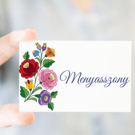 Kalocsai mintás ültetőkártya 1.