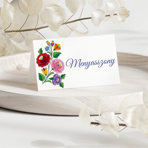 Kalocsai mintás ültetőkártya 1.