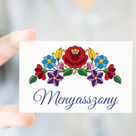 Kalocsai mintás ültetőkártya 2.