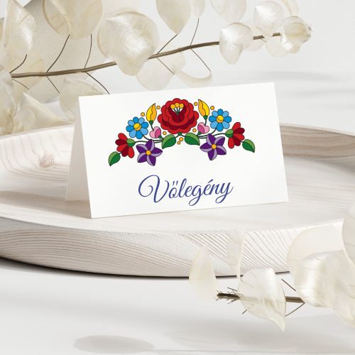 Kalocsai mintás ültetőkártya 2.