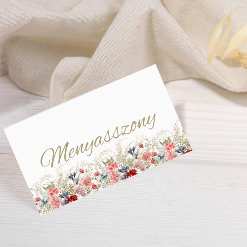 "Bloom" esküvői ültetőkártya / névtábla
