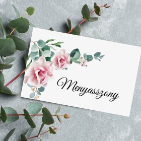 Ültetőkártya magnólia virágokkal