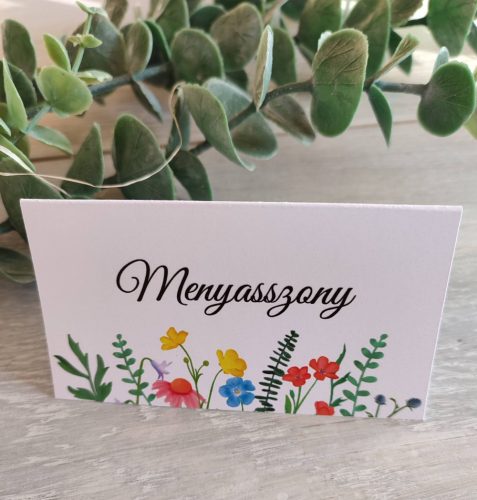 Ültetőkártya, "Mezei Virágos" design
