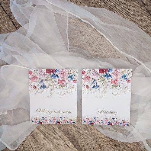 "Bloom" esküvői ültetőkártya / névtábla