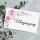Ültetőkártya, Rózsaszín rózsás" design