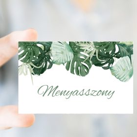 Tropical greenery ültetőkártya
