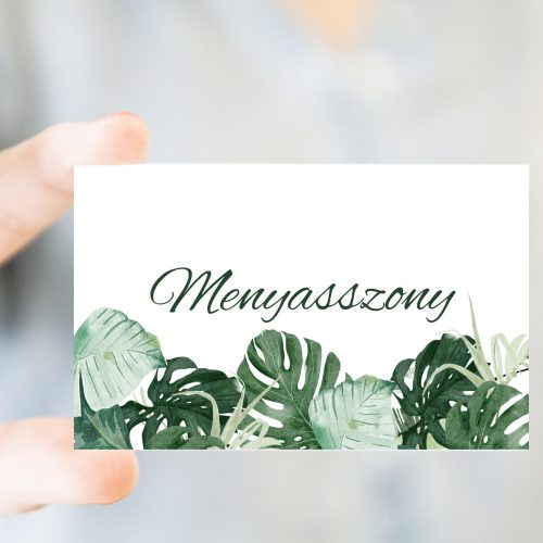 Tropical greenery ültetőkártya