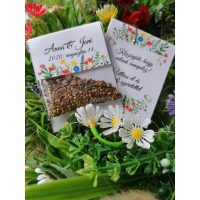 Virágmagok átlátszó tasakban