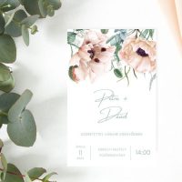 Egyoldalas esküvői meghívók